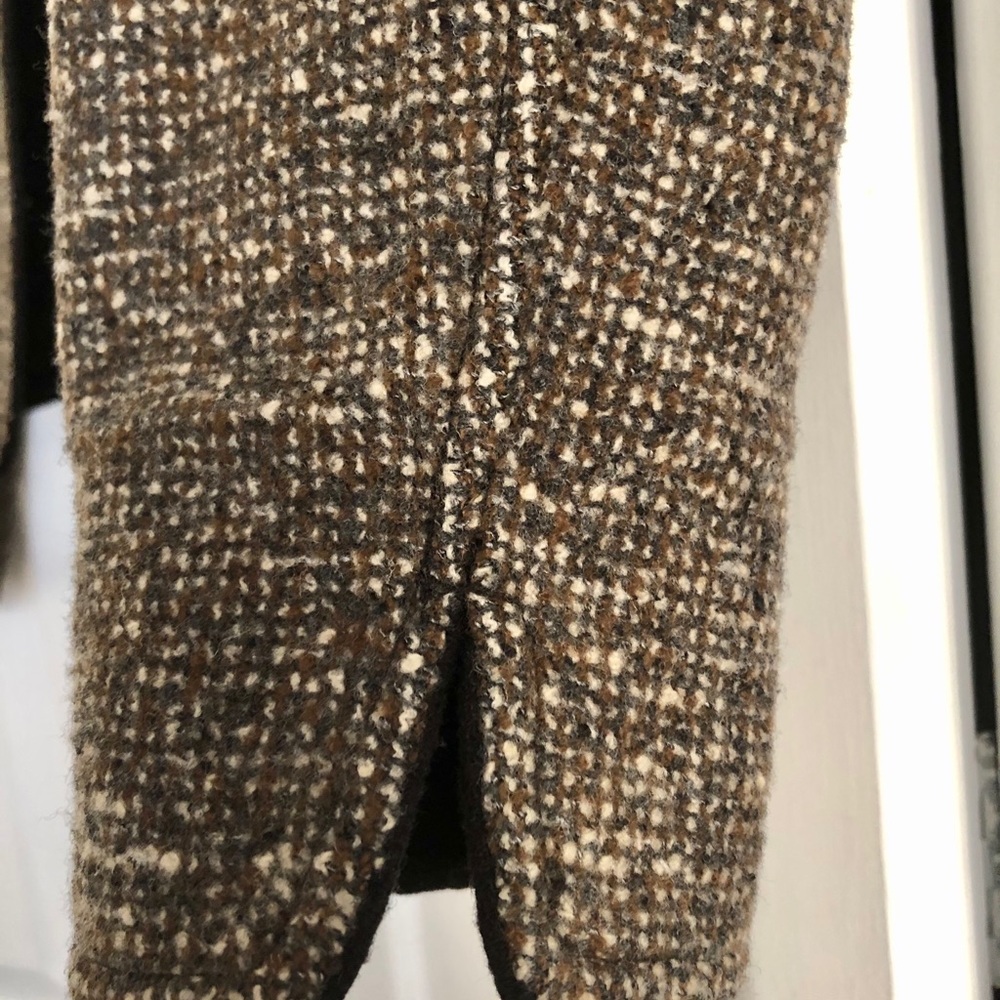 Elie Tahari Reversible Brown Tweed Wool Blazer Small Size 4 - Picture 6 of 8
